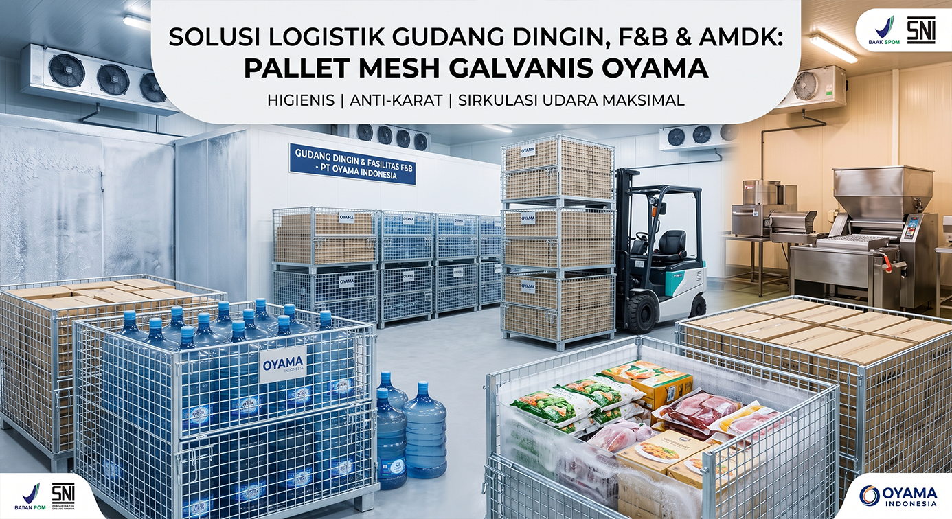 Pallet Mesh untuk Cold Storage, F&B & AMDK: Higienis, Anti-Karat, Tahan Suhu Rendah