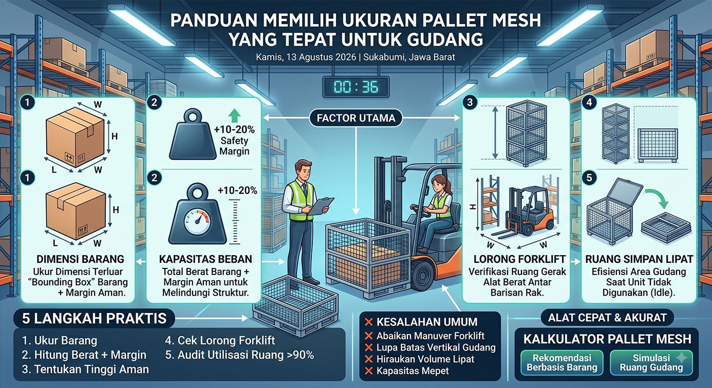 Cara Memilih Ukuran Pallet Mesh yang Tepat untuk Gudang Anda 